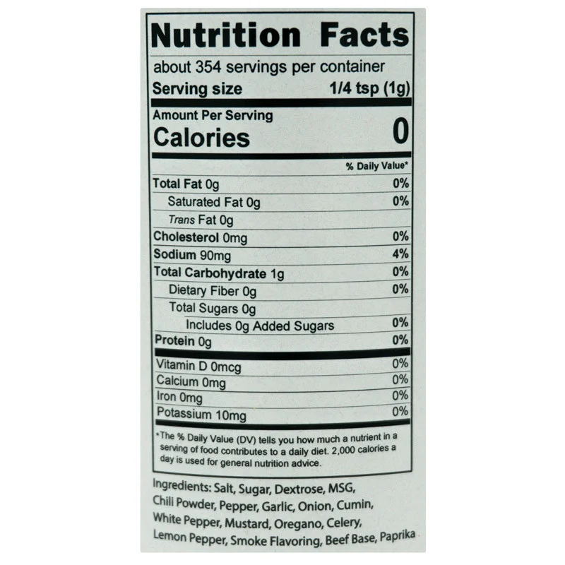 Big Red Beef by All Q'ued Up (nutrition)