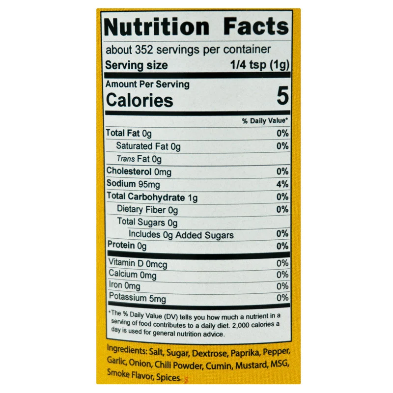 The "Go-To" BBQ Rub by All Q'ued Up (nutrition)