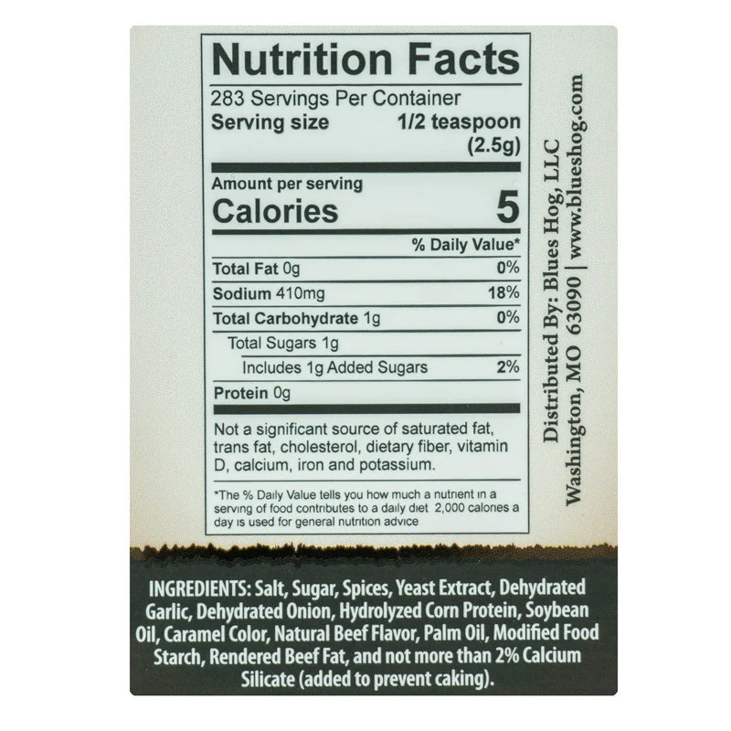 Bold & Beefy by Blues Hog (nutrition)