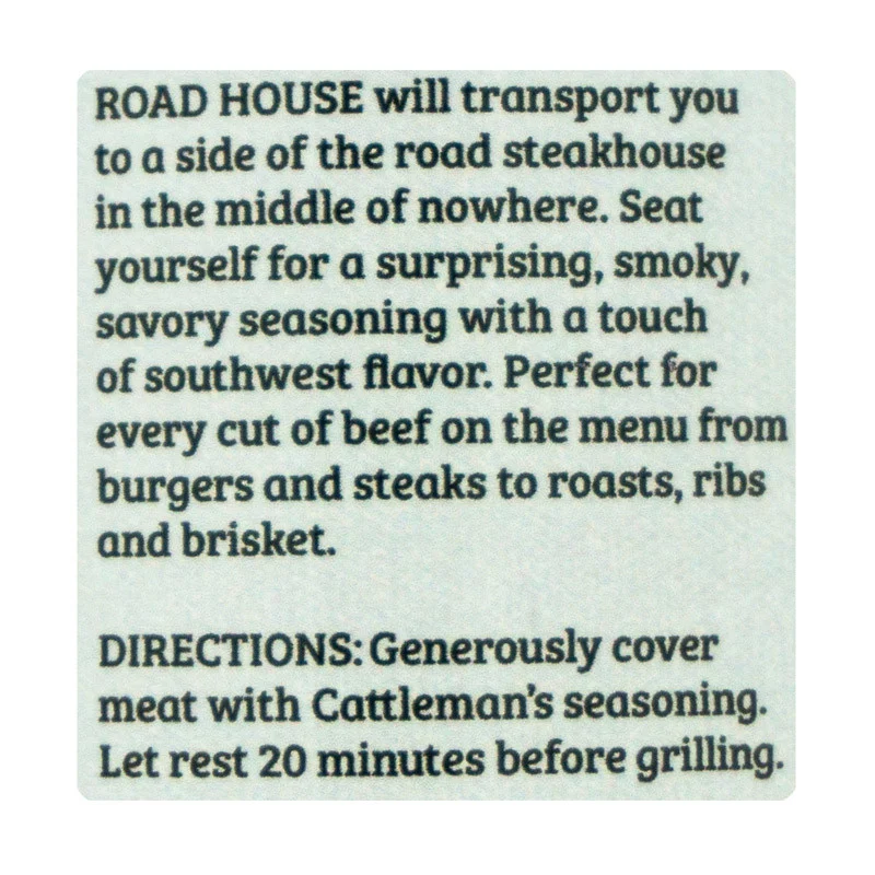 Road House Steak and Beef Rub by Cattleman's Grill (other)