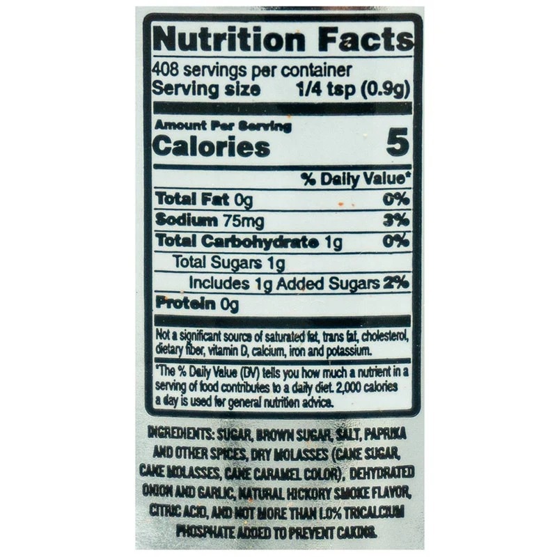 DB180 Perfect BBQ Seasoning by Dead Bird BBQ (nutrition)
