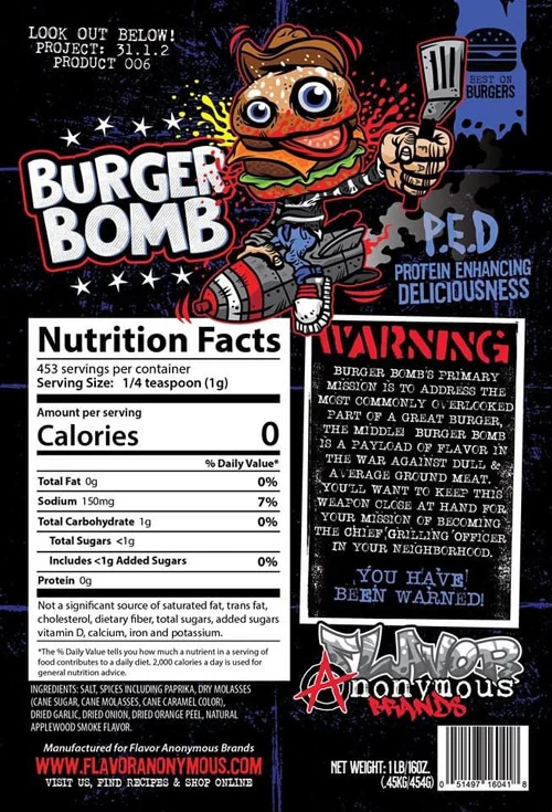 Burger Bomb by Flavor Anonymous (nutrition)