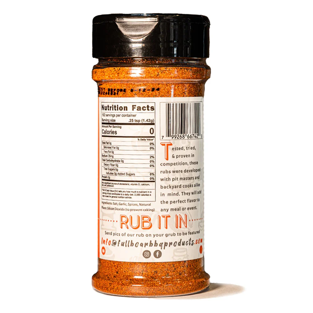 Classic Campfire - Classic BBQ Rub by Full Boar BBQ (nutrition)