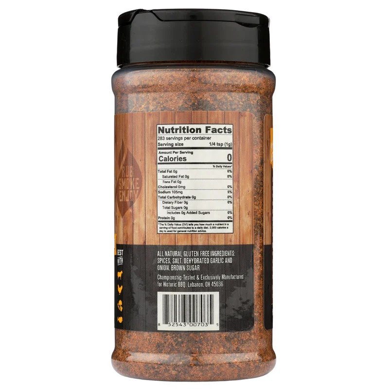 Black "Beef & Bird" by Historic BBQ (nutrition)