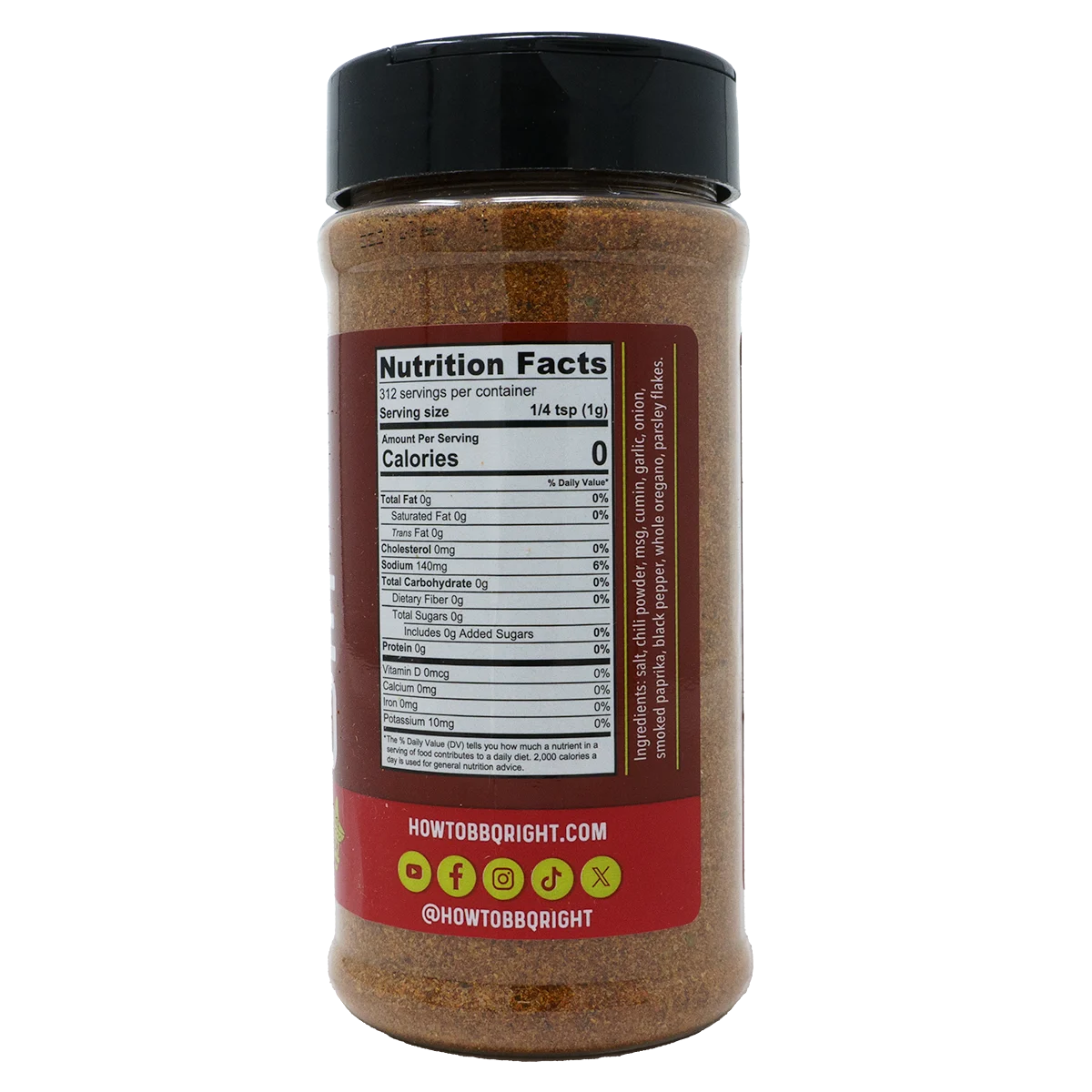 Malcom's Grande Gringo by How to BBQ Right (nutrition)