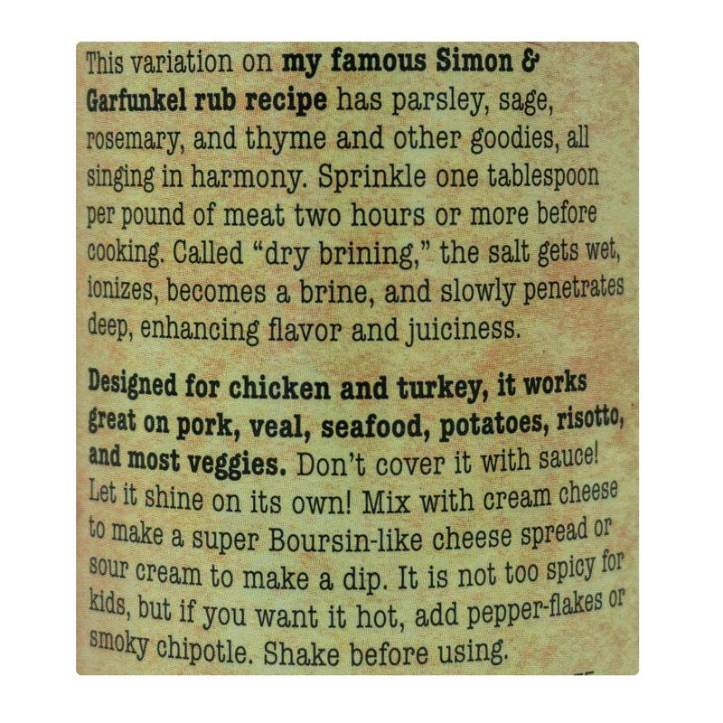 Meathead's Amazing Tuscan Herb Poultry Seasoning by Meathead (other)