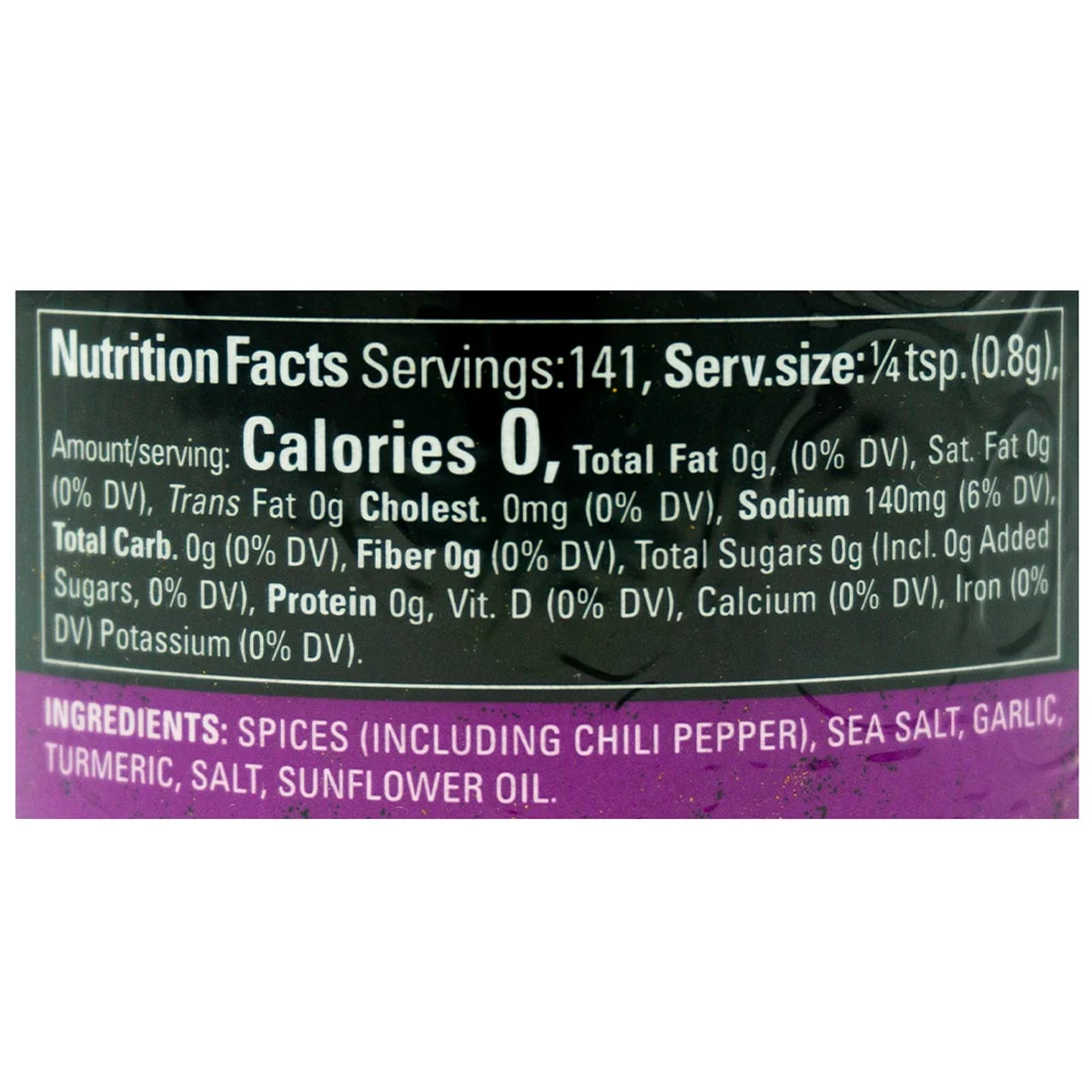 Curry All Purpose Rub by Oakland Dust (nutrition)