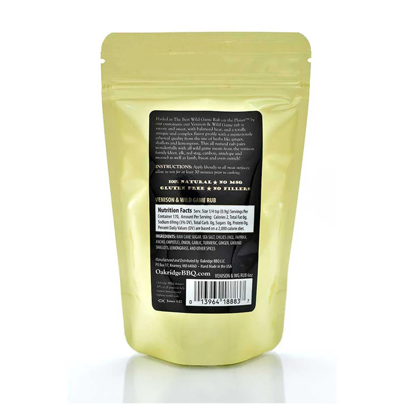 Venison & Wild Game Rub by Oakridge BBQ (nutrition)