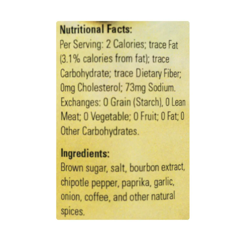 Bootleg Dry Rub by Old Arthur's (nutrition)