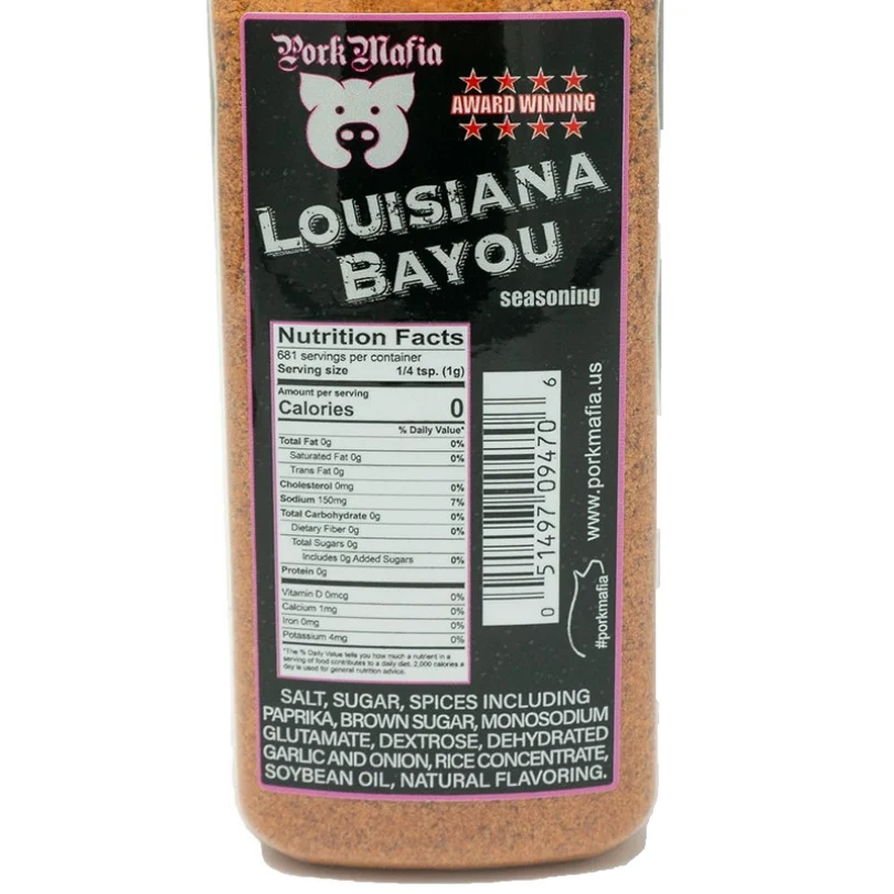 Louisiana Bayou by Pork Mafia (nutrition)