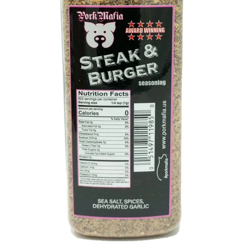 Steak & Burger by Pork Mafia (nutrition)