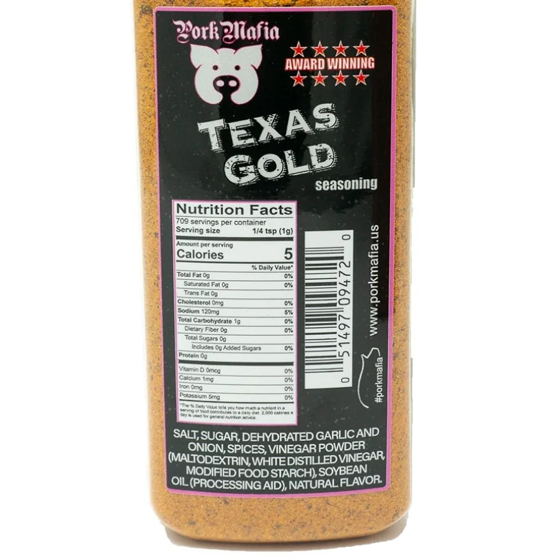 Texas Gold by Pork Mafia (nutrition)