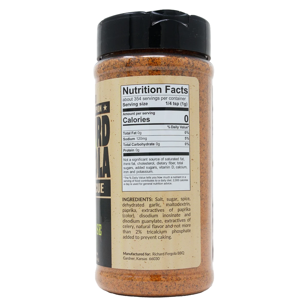 All Purpose Rub by Richard Fergola BBQ (nutrition)