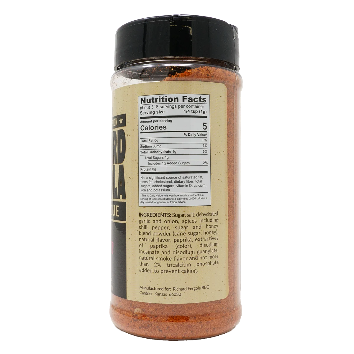 Sweet Rub by Richard Fergola BBQ (nutrition)
