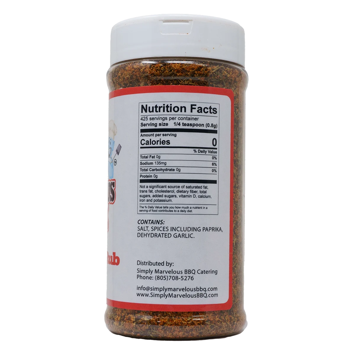 Santa Maria Rub by Simply Marvelous BBQ (nutrition)