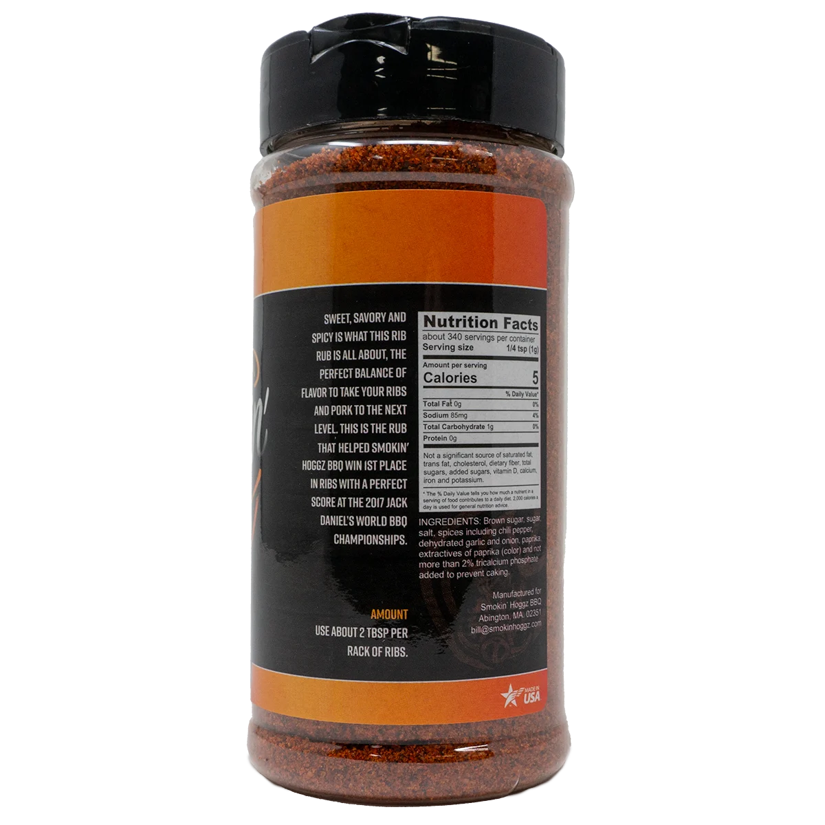 Rib Rub by Smokin' Hoggz BBQ (nutrition)