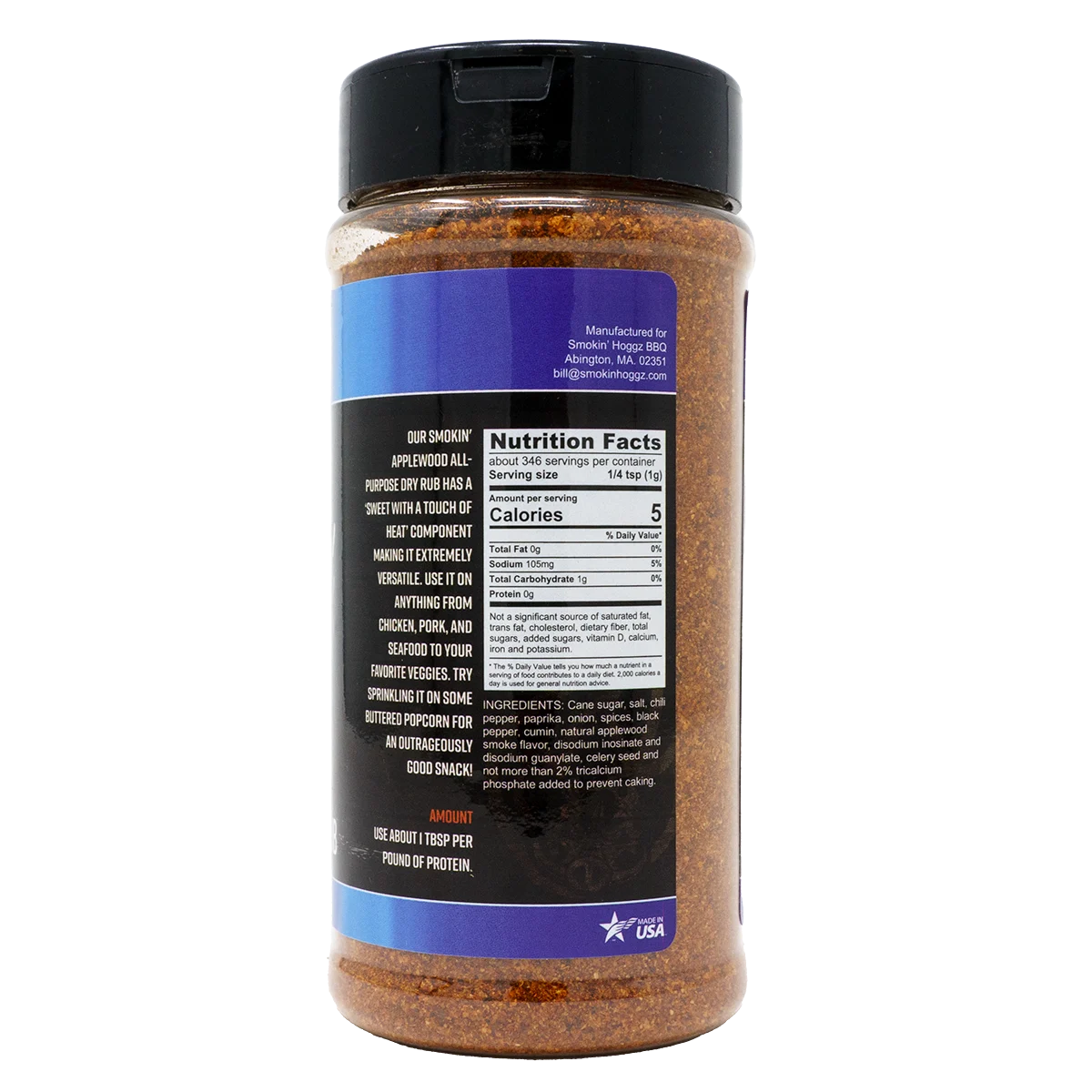 Smokin' Applewood Rub by Smokin' Hoggz BBQ (nutrition)