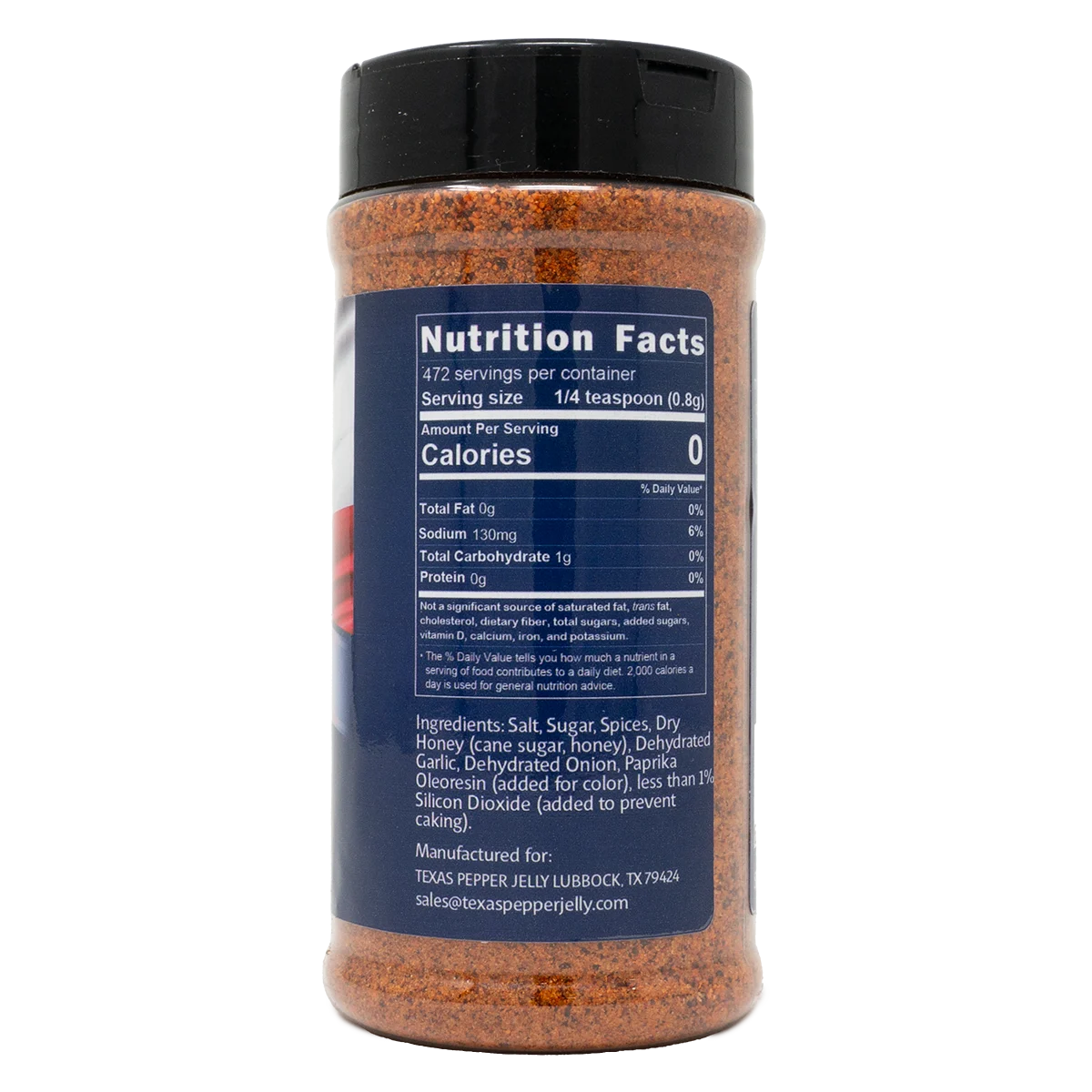 Rib Seasoning by Texas Pepper Jelly (nutrition)