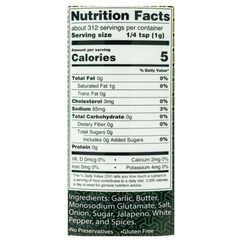 Jalapeno Garlic Butter by That's The One BBQ (nutrition)