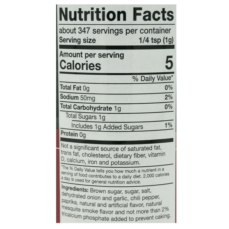 Touch of Cherry BBQ Rub by Three Little Pigs BBQ (nutrition)