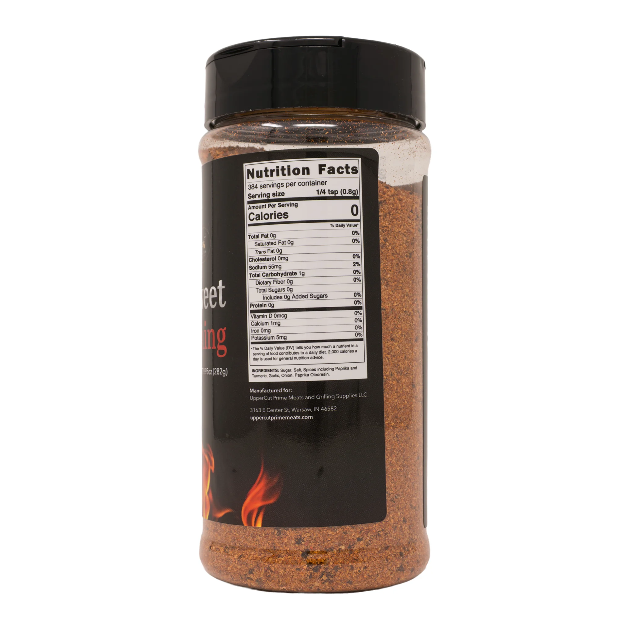 Smokin' Sweet Heat Seasoning by Uppercut Prime & Hotty Totty (nutrition)